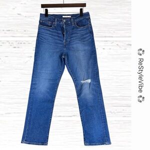 LEVI’S Women’s Size 30 Wedgie Straight Fit Button Fly Style Stretch Red Tab